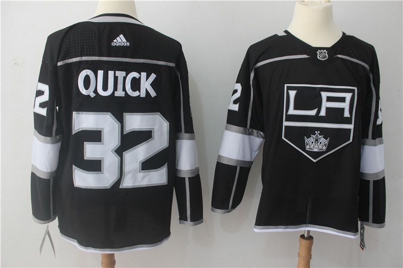Men Los Angeles Kings #32 Jonathan Quick Black  Adidas Hockey Stitched NHL Jerseys